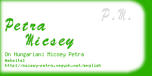 petra micsey business card